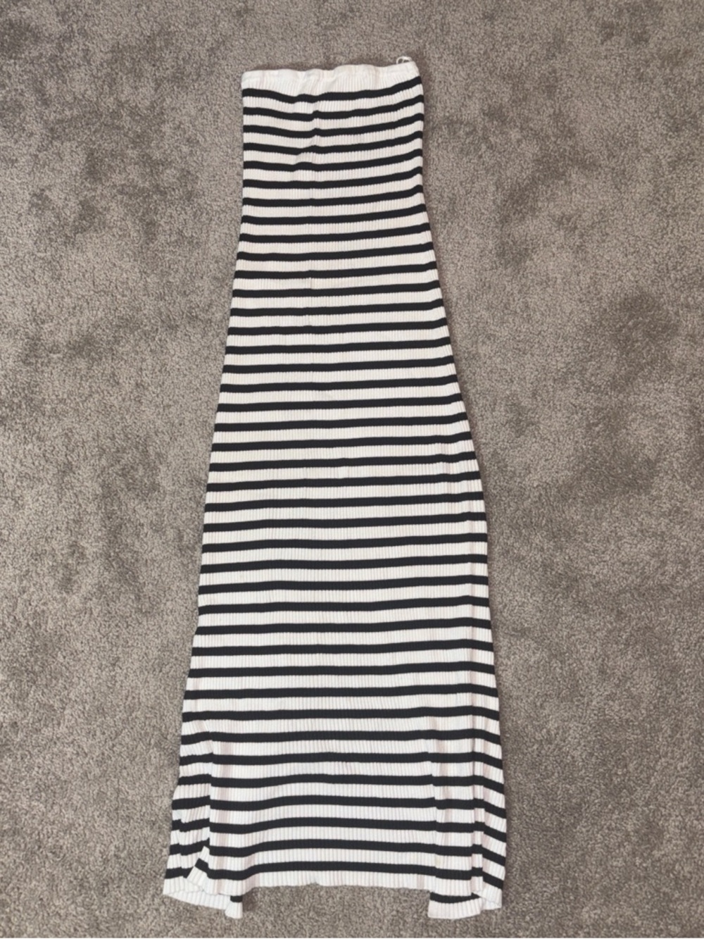 Freshman 1996 Striped Black & White Ribbed Tube Top